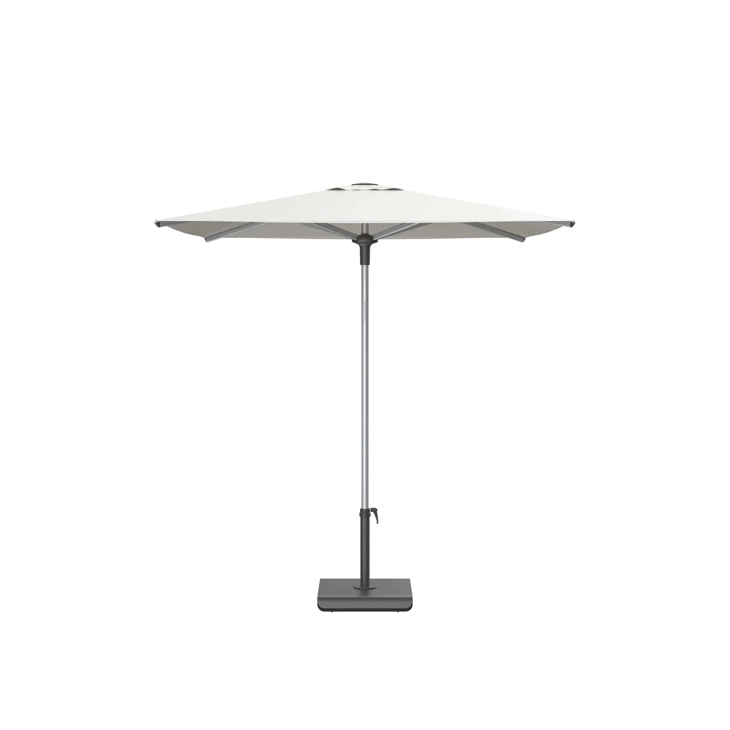 Libra 6.5′ Silver Frame Square Market Umbrella – Natural Canopy