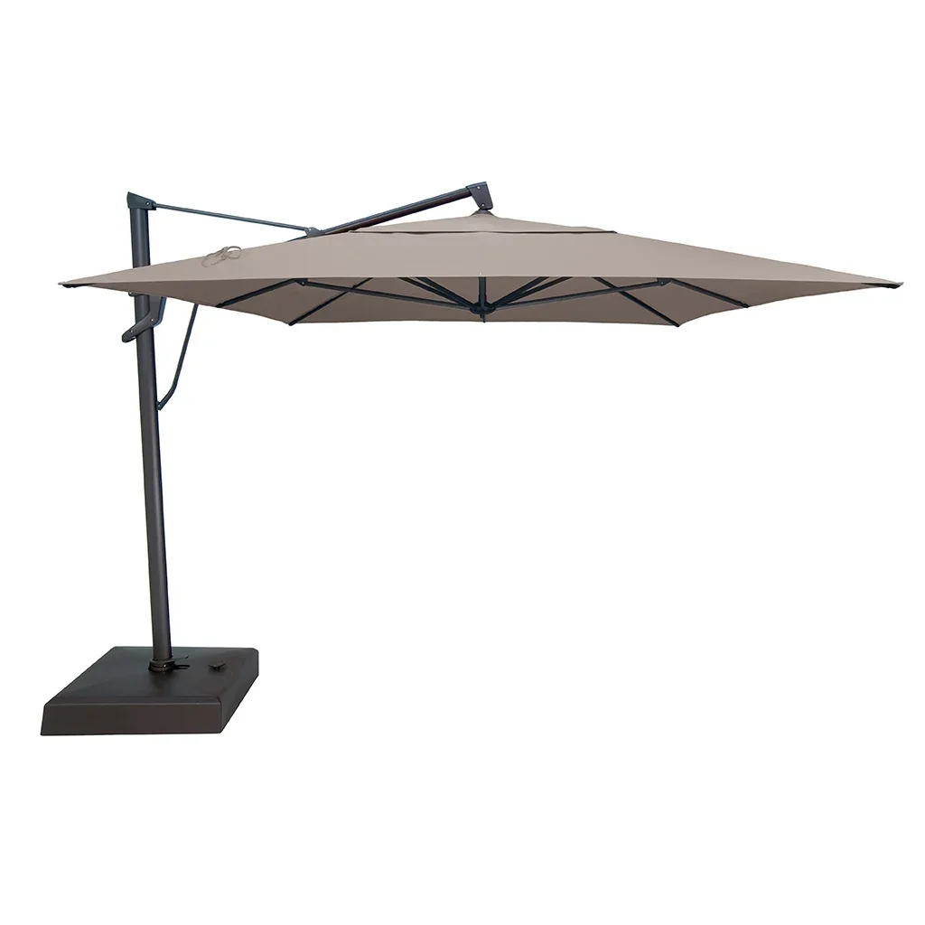 AKZ PLUS 10×13′ Cantilever Umbrella – Bronze Frame & Taupe Canopy
