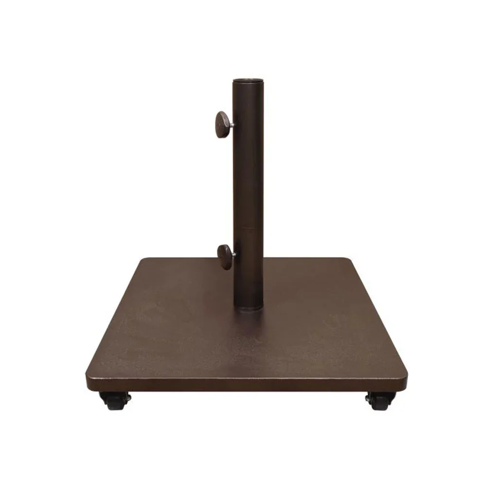 Steel Umbrella Base (120LBS) w/ Casters – Bronze