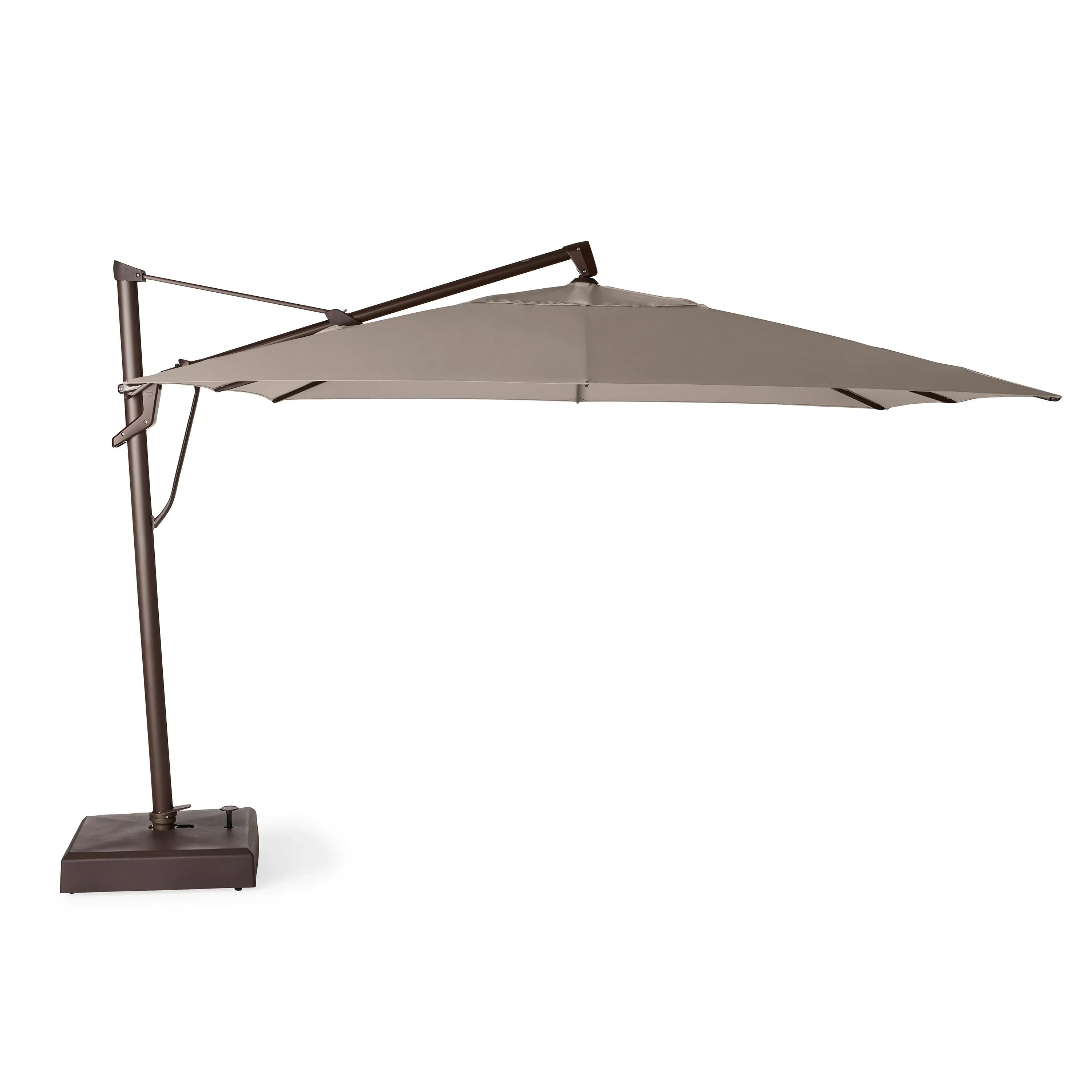 AKZ PLUS 11.5′ Square Cantilever Umbrella – Bronze Frame & Taupe Canopy