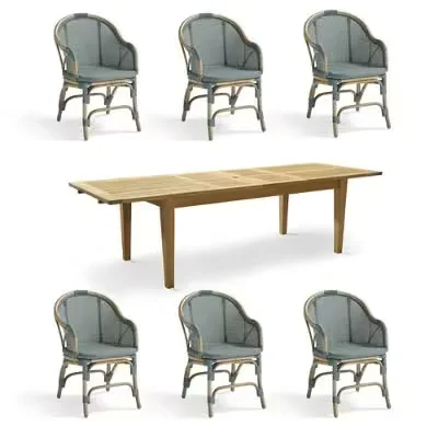 Leilani Rattan 7-Pc. Dining Set