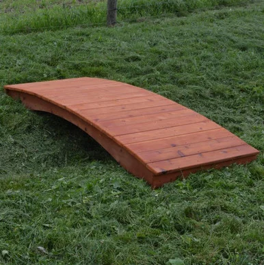 Traditional Cedar Plank Garden Bridge – Multiple Sizes